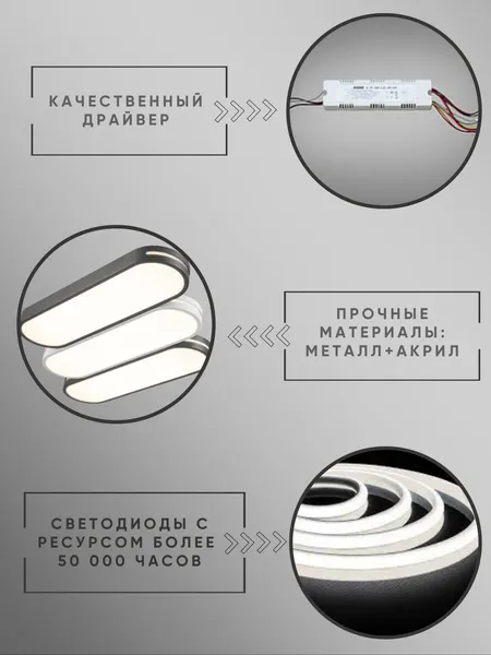 Изображение товара Люстра Aitin-Pro MK8545/3 (белый/черный)