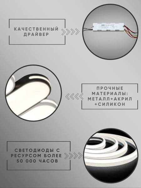 Изображение товара Люстра Aitin-Pro MK8545B/3 (белый/черный)
