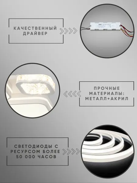 Изображение товара Люстра Aitin-Pro MK8865/3 (белый/золотой)