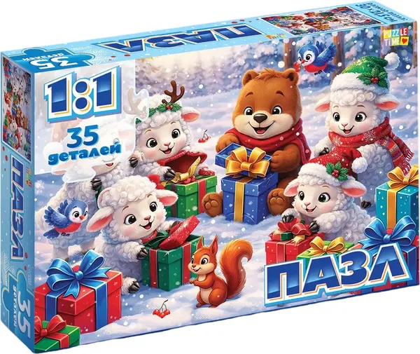 Изображение товара Пазл Puzzle Time Новый год у овечек / 11000126 (35эл)