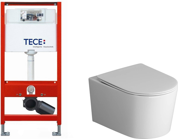 Изображение товара Унитаз подвесной с инсталляцией Grossman GR-4499SQ + TECE Profil 9300302