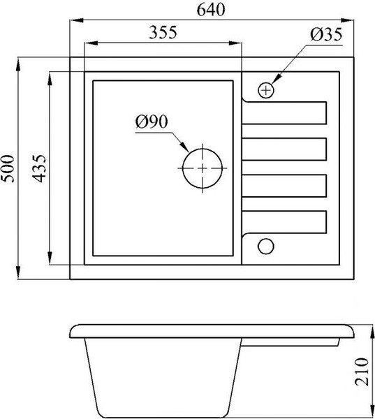 Изображение товара Мойка кухонная AV Engineering Best AV650500BSN (песочный)