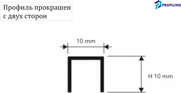 Изображение товара Профиль декоративный Profiling П-образный П-10х10 (2.7м, белый матовый)