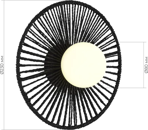Изображение товара Бра Evoluce SLE6022-401-01 (черный/белый)
