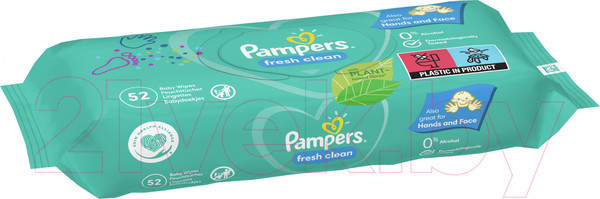 Изображение товара Влажные салфетки детские Pampers Fresh Clean (52шт)