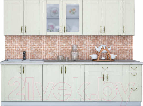 Изображение товара Кухонный гарнитур Интерлиния Мила Крафт 2.7 (дуб снежный)