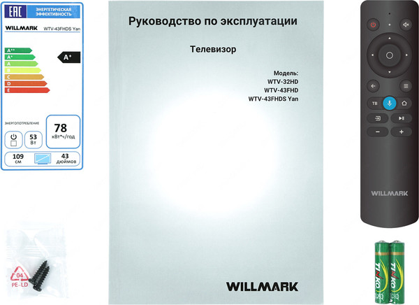 Изображение товара Телевизор Willmark 43" WTV-43FHDS Yan
