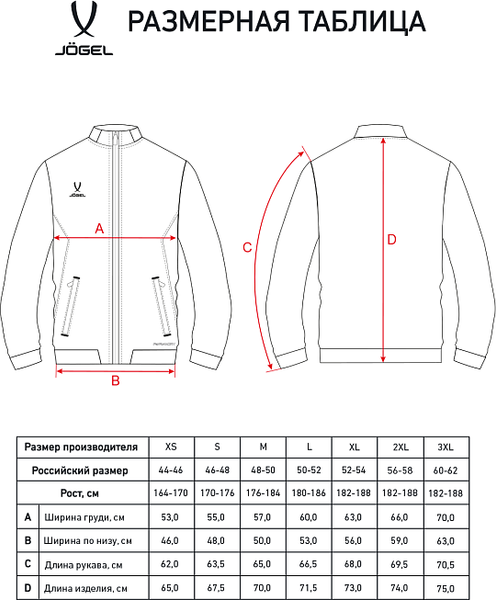 Изображение товара Куртка Jogel Premier PerFormDRY Woven Jacket (красный R2, XXXL)