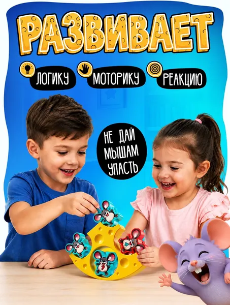 Изображение товара Настольная игра Лас Играс Мышиный баланс / 10963441