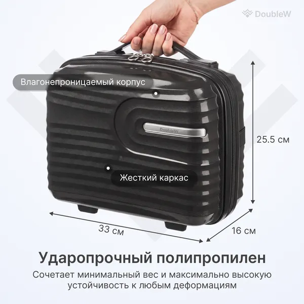 Изображение товара Набор чемоданов DoubleW Tero (S, черный)
