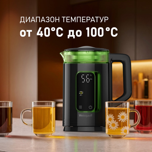 Изображение товара Электрочайник Weissgauff WK 1540 EasyFill Db Touch BodyCool