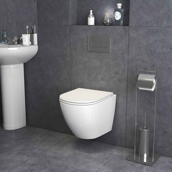 Изображение товара Унитаз подвесной с инсталляцией Grossman GR-4455SQ + TECE Kit 9400412 (с сиденьем, с кнопкой)
