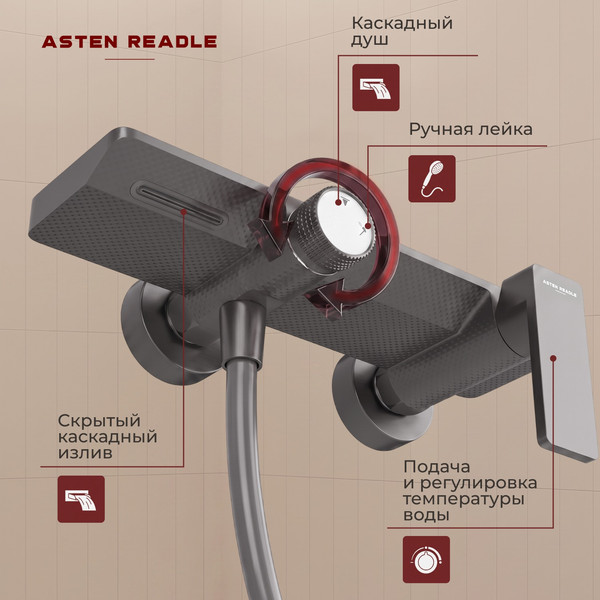 Изображение товара Смеситель Asten Readle AR2005-GR