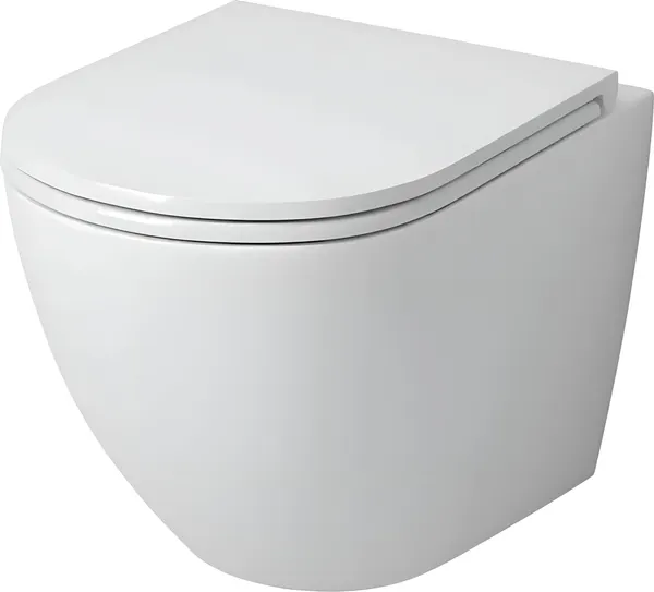 Изображение товара Унитаз подвесной с инсталляцией Grossman GR-4455SQ + Lauter 21901002 + Lauter 219702E (с сиденьем, белый)