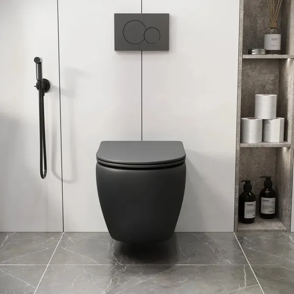 Изображение товара Унитаз подвесной с инсталляцией Grossman GR-4411BMSQ + GROHE Rapid SL 38772001 (с кнопкой)