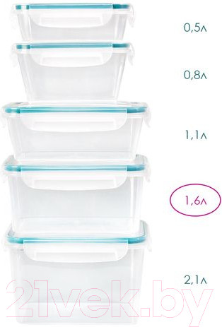 Изображение товара Контейнер Violet 93160 (1.6л, прозрачный)