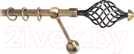 Изображение товара Карниз для штор Lm Decor Вираж 098 1р гладкий (антик, 2.8м)