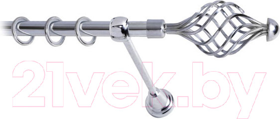 Изображение товара Карниз для штор Lm Decor Вираж 098 1р гладкий (хром, 1.8м)