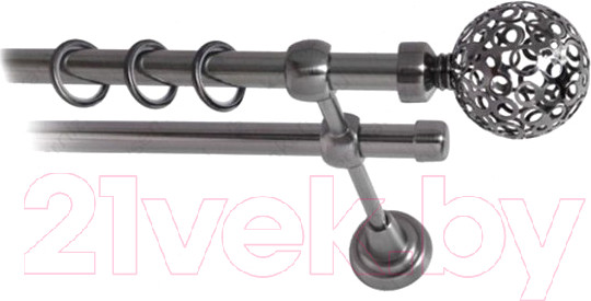 Изображение товара Карниз для штор Lm Decor Ажур 095 2р гладкий (антрацит, 2м)