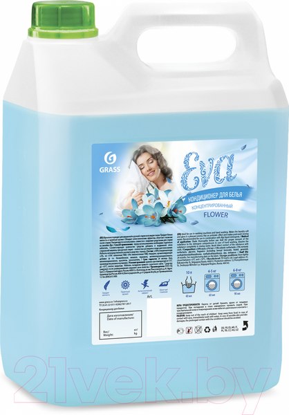 Кондиционер для белья Grass Eva Flower / 125377 (5кг)