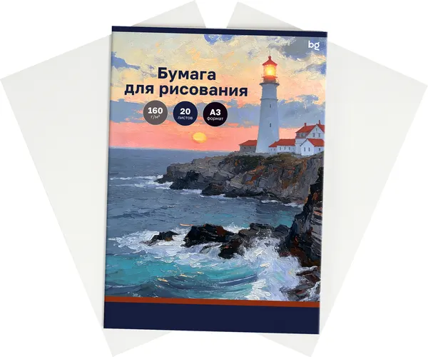 Изображение товара Папка для черчения BG Маяк / Пр20А3_72255 (20л)