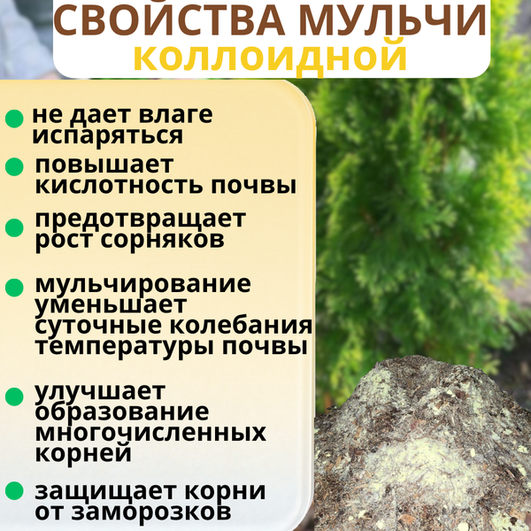 Изображение товара Мульча для растений Белглеба Сосновая с коллоидной серой мелкая (ф.0-1см, 50л)