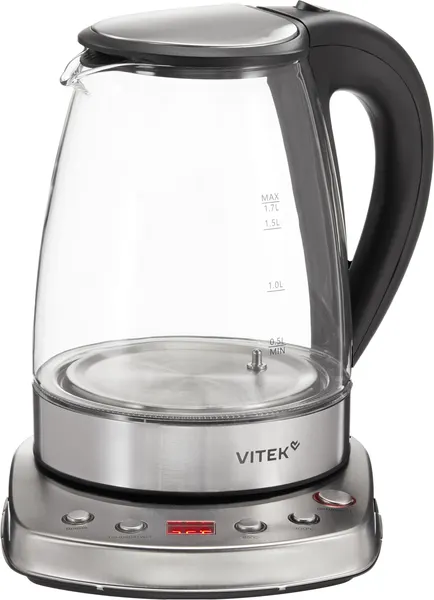 Изображение товара Электрочайник Vitek VT-WK1075 (серебристый/черный)