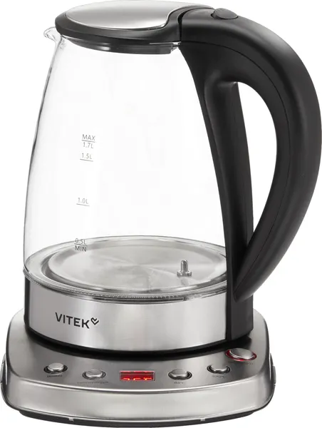Изображение товара Электрочайник Vitek VT-WK1075 (серебристый/черный)