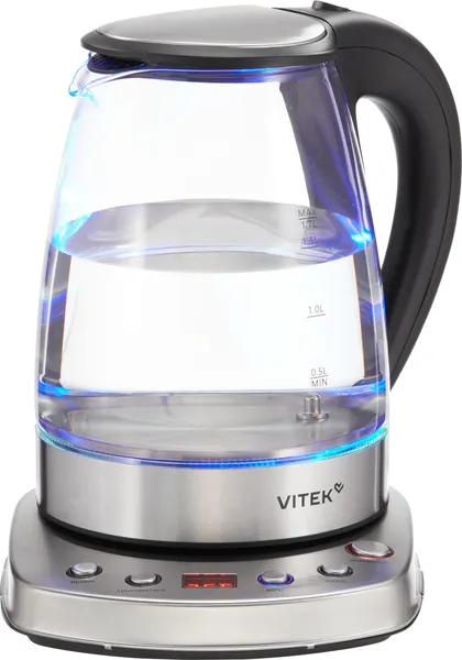 Изображение товара Электрочайник Vitek VT-WK1075 (серебристый/черный)