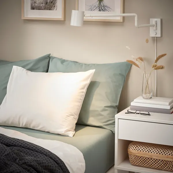 Изображение товара Простыня Ikea Dvala / 206.361.42 (серо-зеленый)