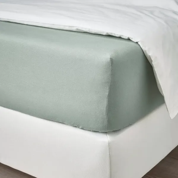 Изображение товара Простыня Ikea Dvala / 206.361.42 (серо-зеленый)