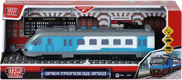 Изображение товара Поезд игрушечный Технопарк EP2D-30PL-WHBU