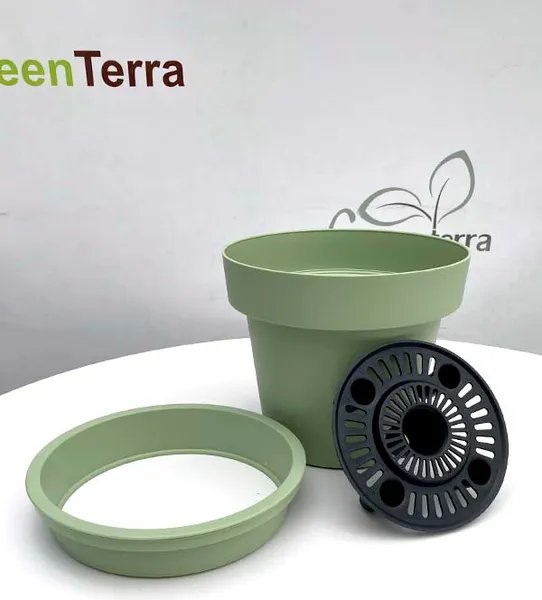 Изображение товара Кашпо GreenTerra Аврора (3л, оливковый)