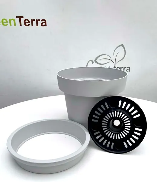 Изображение товара Кашпо GreenTerra Аврора (3л, светло-серый)