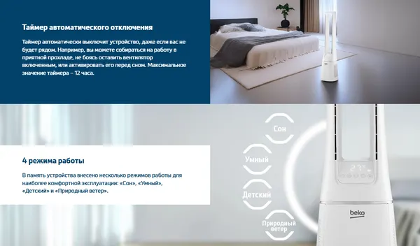 Изображение товара Вентилятор Beko EBA 6000 B