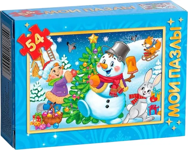 Изображение товара Пазл Puzzle Time Веселый снеговичок / 7018771 (54эл)