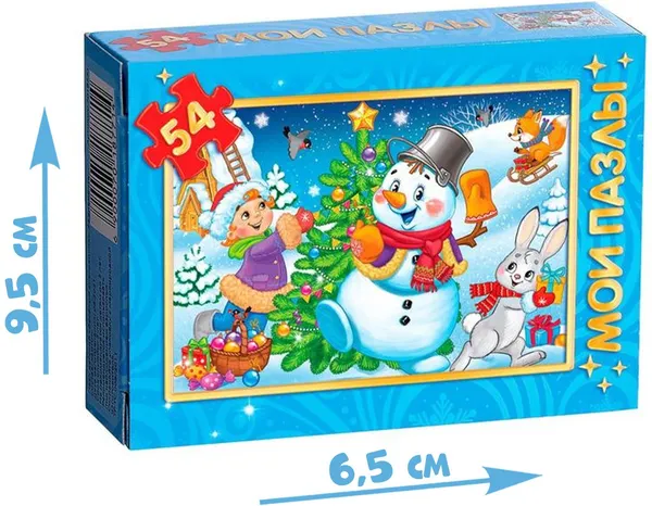 Изображение товара Пазл Puzzle Time Веселый снеговичок / 7018771 (54эл)