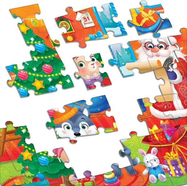 Изображение товара Пазл Puzzle Time Мы встречаем Новый год / 7018791 (54эл)