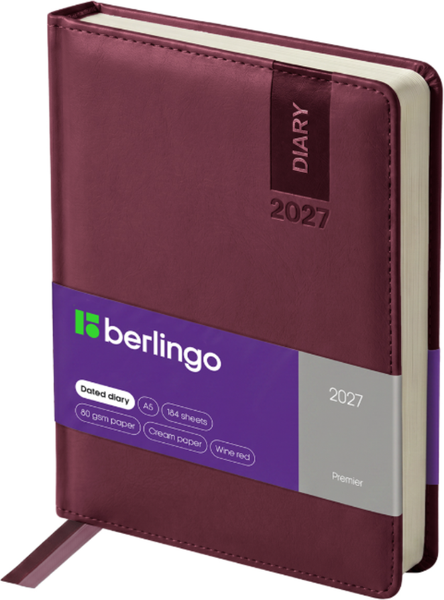 Изображение товара Ежедневник Berlingo Premier 2027г / DD7_80504 (184л, бордовый)