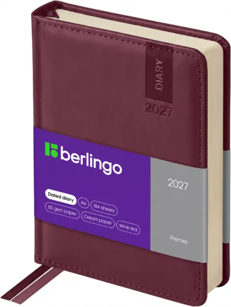 Изображение товара Ежедневник Berlingo Premier 2027г / DD7_80604 (184л, бордовый)