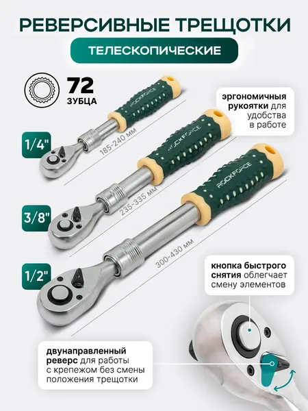 Изображение товара Универсальный набор инструментов RockForce RF Light-41421-5LDS (67055)