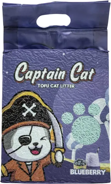 Изображение товара Наполнитель для туалета Captain Cat Тофу Черника (7л/2.5кг)