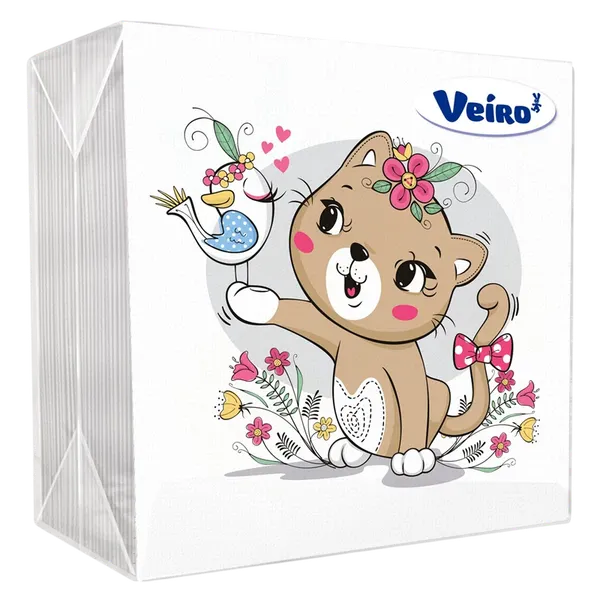 Бумажные салфетки Veiro Столовые сервировочные 1сл 24x24 / 24Р1/50 (50л)