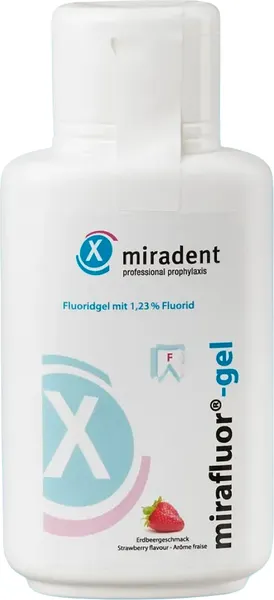 Гель для полости рта Miradent Mirafluor gel Клубника 605801 (250мл)