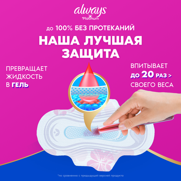 Изображение товара Прокладки гигиенические Always Ultra Platinum Normal Plus Quatro ультратонкие (30шт)