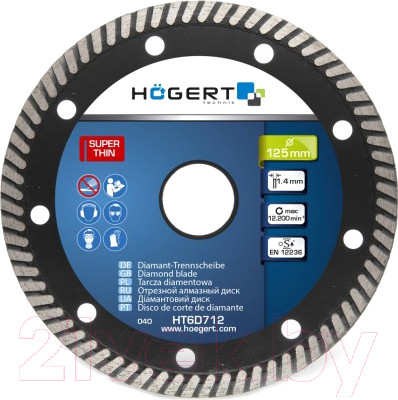 Изображение товара Отрезной диск Hoegert HT6D712