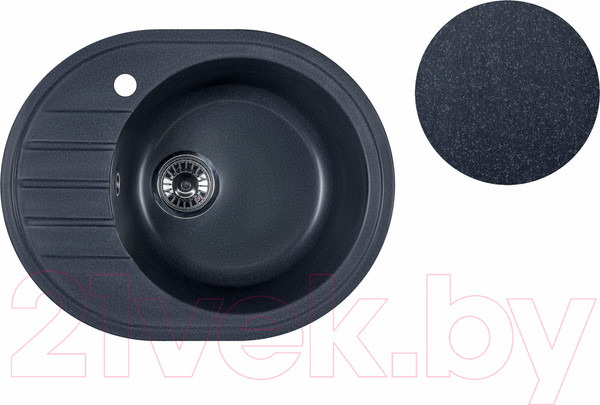 Изображение товара Мойка кухонная БелЭворс New Lux R (антрацит)