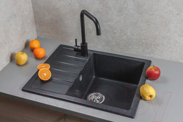 Изображение товара Мойка кухонная БелЭворс Vega R (черный)