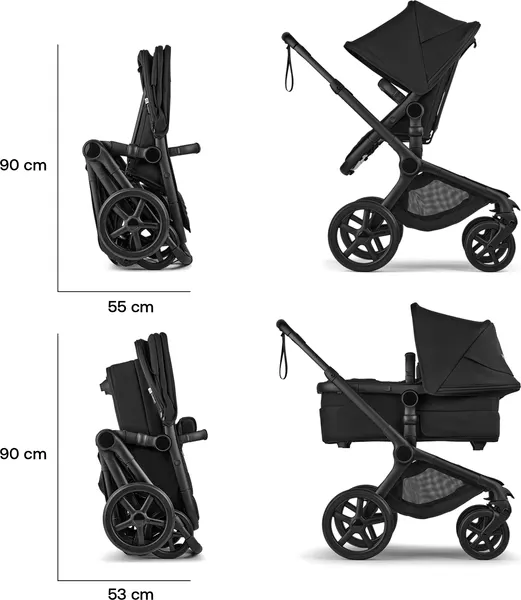 Изображение товара Детская универсальная коляска Bugaboo Fox5 Renew Complete (Black/Deep Indigo)
