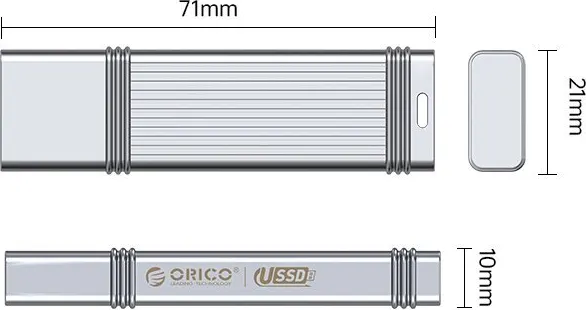Изображение товара USB flash накопитель Orico USSD-I-C128G-SV-BP